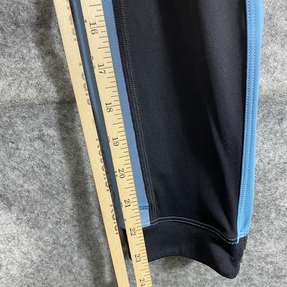 Lululemon Leggings 4 Black Blue Zip The Line Crop High Rise Capri Workout - Picture 10 of 16